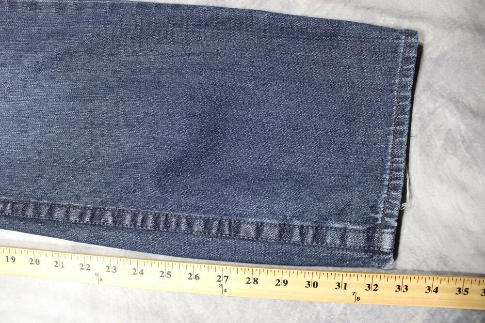 True Religion Billy Big T Jeans Mens 36 Bootcut Blue Whiskered Made USA